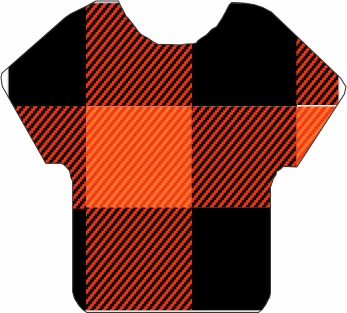 Buffalo Orange Pattern 12"